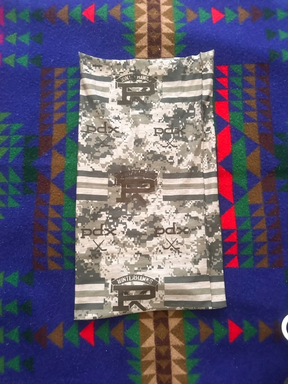 PDX WinterHawks- Camo Neck Gaiter Fleece
